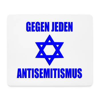 Gegen jeden antisemitismus - Mousepad (Querformat) - Weiß - Vorne