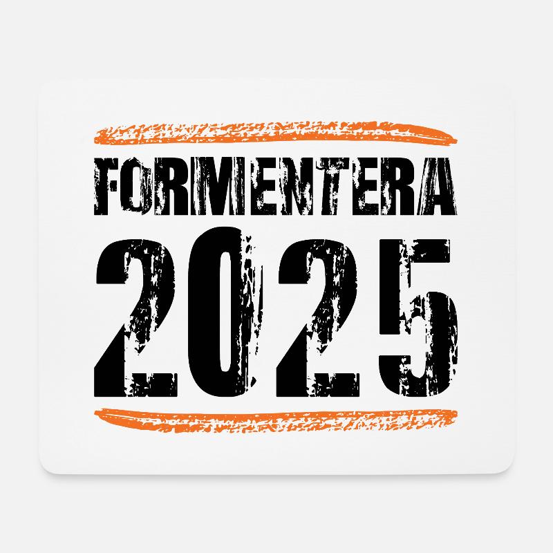 Formentera 2025 Spruch - Mousepad (Querformat) - Weiß