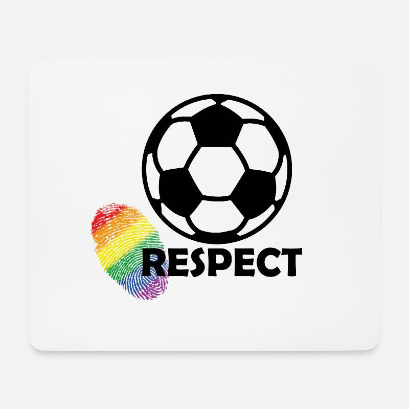 Fußball Respect - Mousepad (Querformat) - Weiß