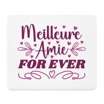 Meilleure Amie Du Monde - Cadeau Saint Valentin - Tapis de souris (format paysage) - blanc - Devant