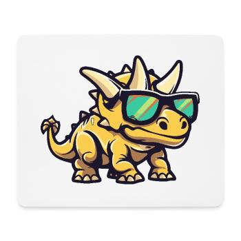 Dinosaurier triceratops Cool Comic - Mousepad (Querformat) - Weiß - Vorne