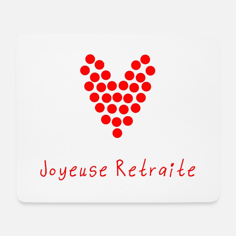 RETRAITE. COLLEGUE. RETRAITE. RETRAITEE. RETRAITE. - Tapis de souris (format paysage) - blanc