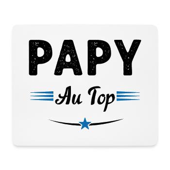 Papy au top Cadeau drôle de grand-père - Tapis de souris (format paysage) - blanc - Devant