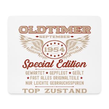 70. Geburtstag Oldtimer September 1954 Jahrgang 54 - Mousepad (Querformat) - Weiß - Vorne