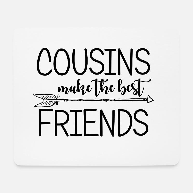 Cousins machen die besten Freunde. Familientreffen-Geschenke - Mousepad (Querformat) - Weiß