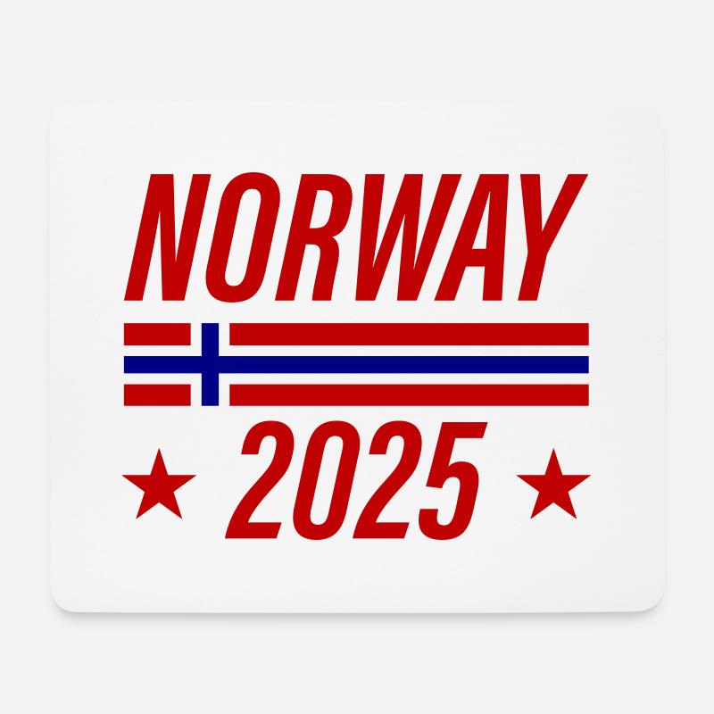 Norwegen 2025 - Mousepad (Querformat) - Weiß