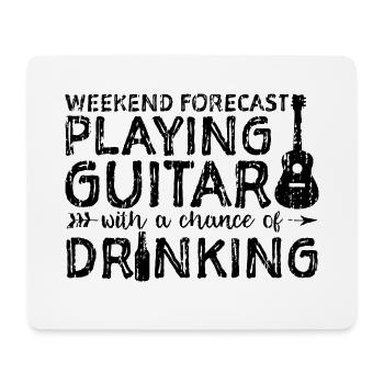 Weekend Forecast Playing Guitar With A Chance Of - Mouse Pad (horizontal) - white - Front