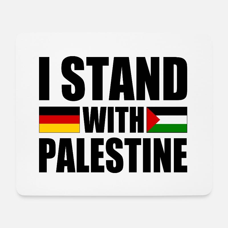 I stand with palestine - Mouse Pad (horizontal) - white