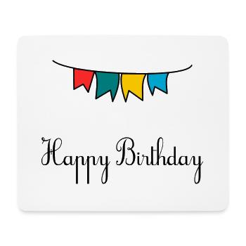 ALLES GUTE ZUM GEBURTSTAG. ALLES GUTE ZUM GEBURTSTAG. JAHRESTAG. - Mousepad (Querformat) - Weiß - Vorne
