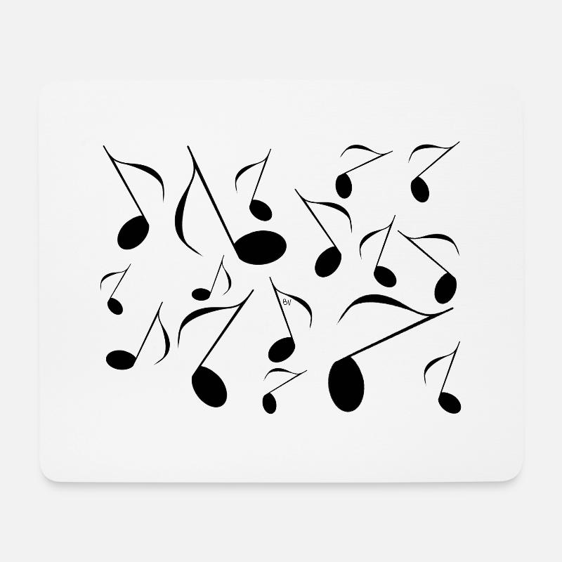Musiknoten - Mousepad (Querformat) - Weiß