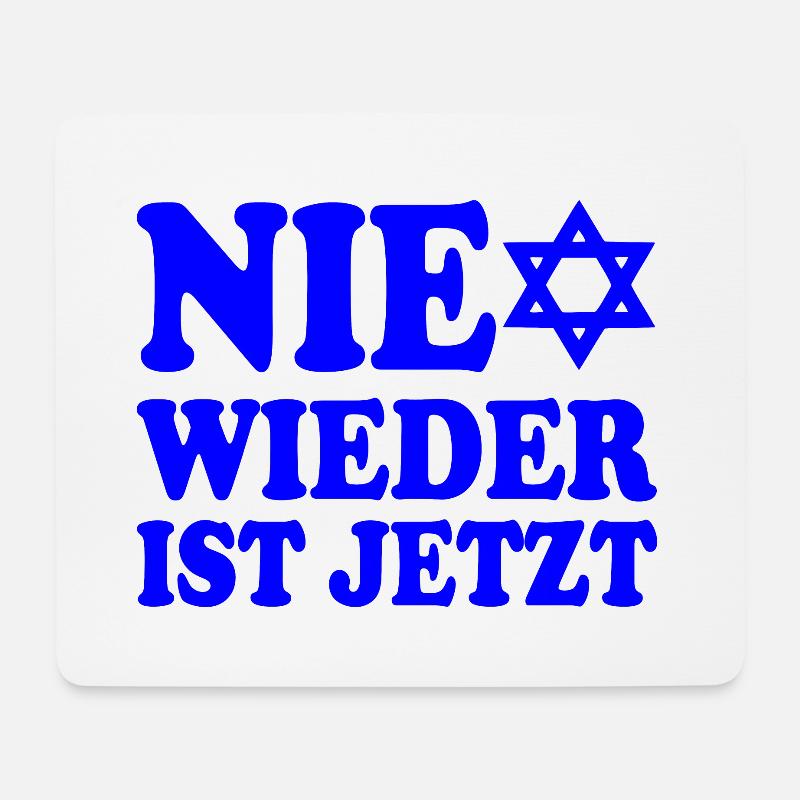 Nie wieder ist jetzt - Mousepad (Querformat) - Weiß