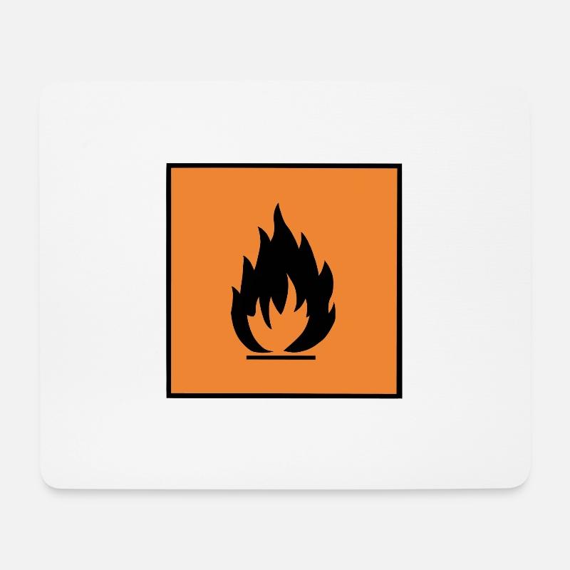 inflammable - Mouse Pad (horizontal) - white