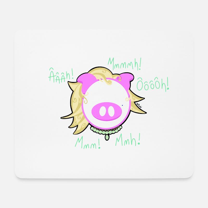 Pig Glam' Explosion - Mousepad (Querformat) - Weiß