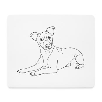 Jack Russell Terrier - Mousepad (Querformat) - Weiß - Vorne