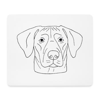 Rhodesian Ridgeback - Mousepad (Querformat) - Weiß - Vorne