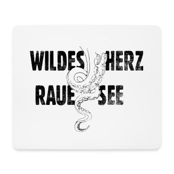 coeur sauvage - Tapis de souris (format paysage) - blanc - Devant