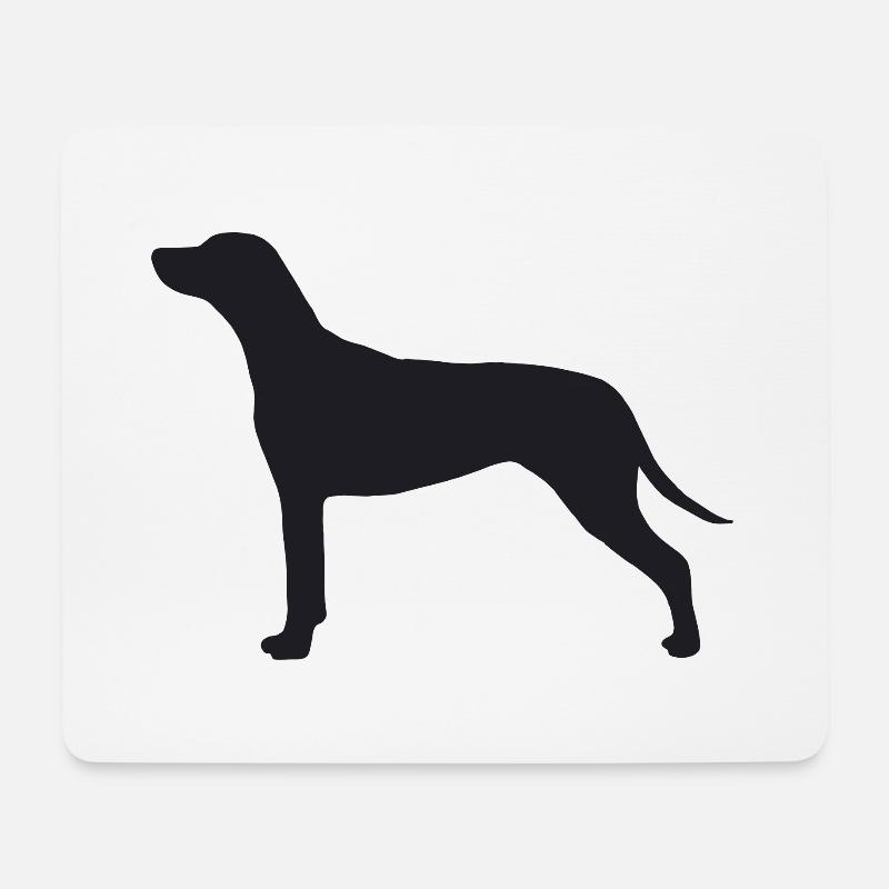 Rhodesian Ridgeback Silhouette - Mousepad (Querformat) - Weiß