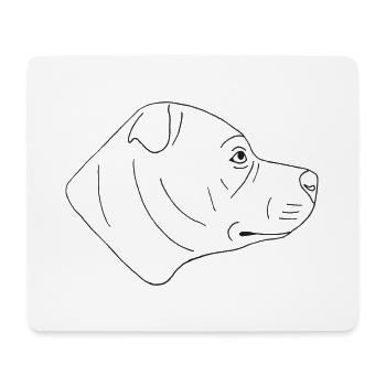 American Staffordshire Terrier - Mousepad (Querformat) - Weiß - Vorne