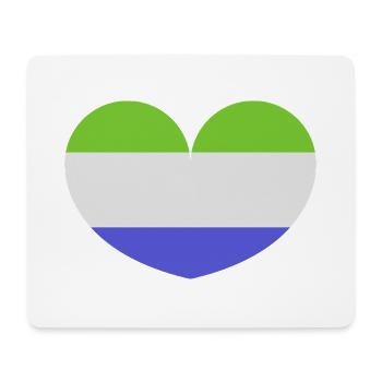 Sierra Leone Herzflagge - Mousepad (Querformat) - Weiß - Vorne