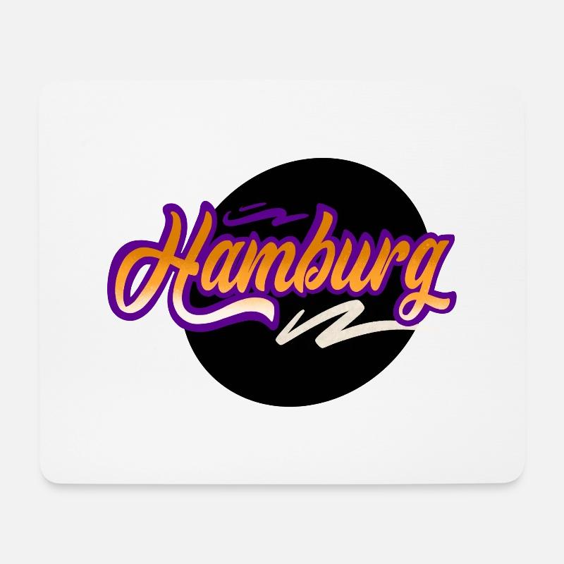 Hamburg - Mousepad (Querformat) - Weiß