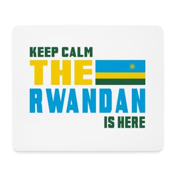 Keep Calm Ruanda Flaggen Design - Mousepad (Querformat) - Weiß - Vorne