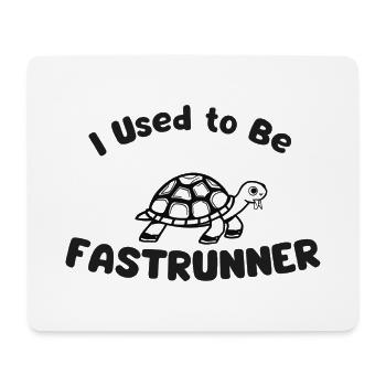 Früher war ich schneller Läufer - Mousepad (Querformat) - Weiß - Vorne