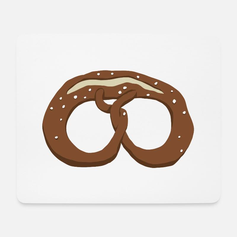 Brezel - Mousepad (Querformat) - Weiß