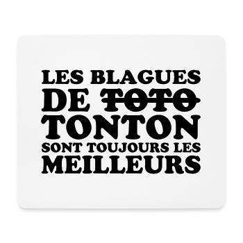Meilleurs tontons cadeau pour tonton drôle - Tapis de souris (format paysage) - blanc - Devant