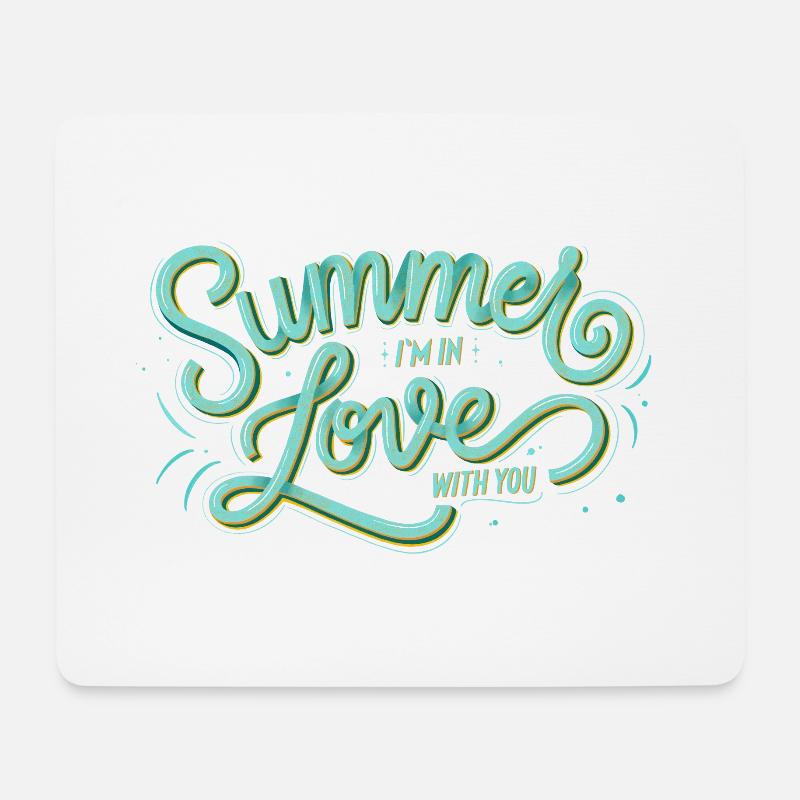 Summer I am in love with you - Mousepad (Querformat) - Weiß