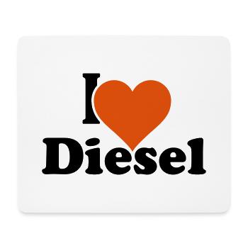 I LOVE Diesel - Mousepad (Querformat) - Weiß - Vorne