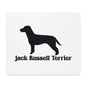 Jack Russell Terrier Silhouette - Mousepad (Querformat) - Weiß - Vorne
