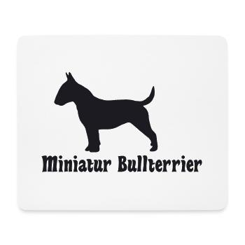 Bullterrier Silhouette - Mousepad (Querformat) - Weiß - Vorne