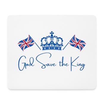 Couronnement du roi britannique Charles Angleterre Drapeau - Tapis de souris (format paysage) - blanc - Devant