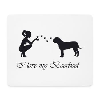 Boerboel mit Frau - Mousepad (Querformat) - Weiß - Vorne