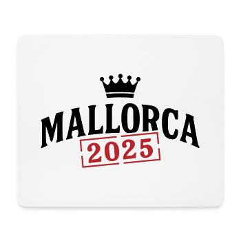 Mallorca 2025 Krone - Mousepad (Querformat) - Weiß - Vorne