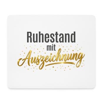 Rente mit Auszeichnung – Design mit goldnen Sterne - Mousepad (Querformat) - Weiß - Vorne