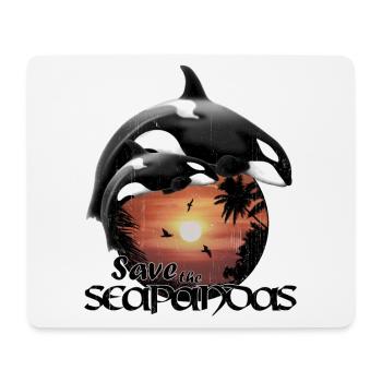 Orques orques - Tapis de souris (format paysage) - blanc - Devant