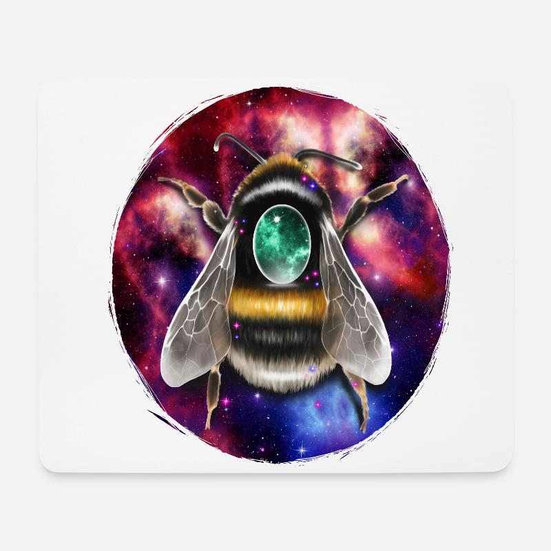 "Skarabäus-Hummel" - Mousepad (Querformat) - Weiß