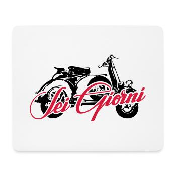 Sei Giorni 6-Tages Rallye Schaltroller 2Takt Italy - Mousepad (Querformat) - Weiß - Vorne