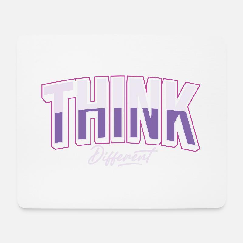 Denke anders - Mousepad (Querformat) - Weiß