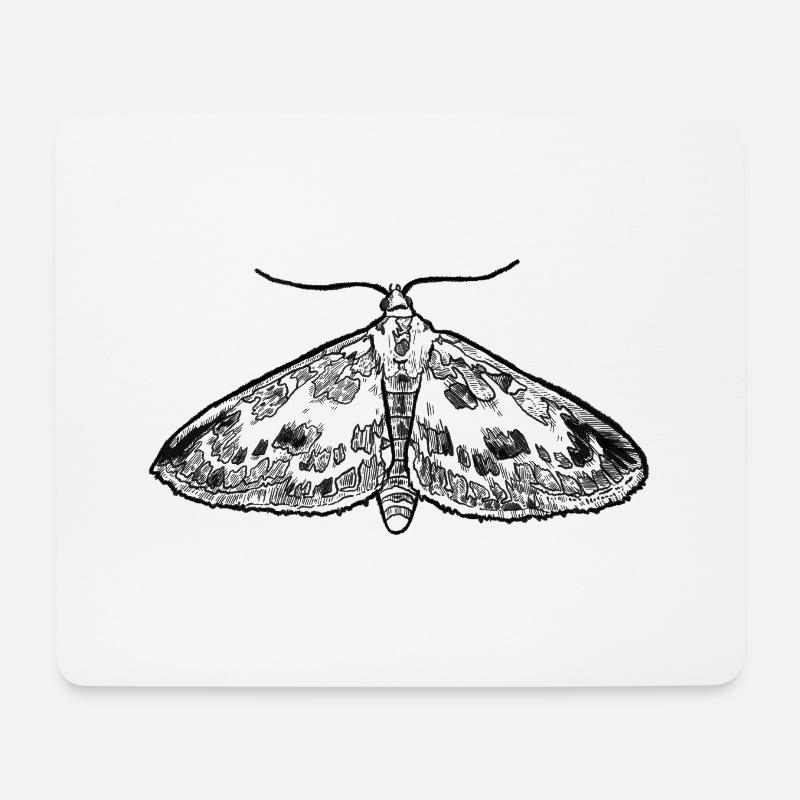 Falter - Mousepad (Querformat) - Weiß
