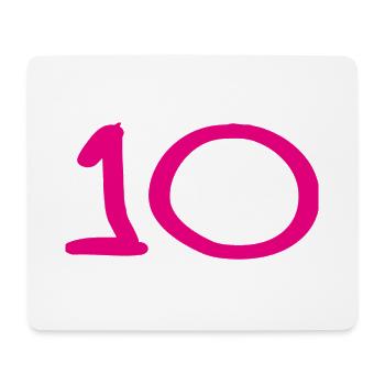 10. 10 YEARS. 10th ANNIVERSARY. 10 YEAR ANNIVERSARY. - Mouse Pad (horizontal) - white - Front