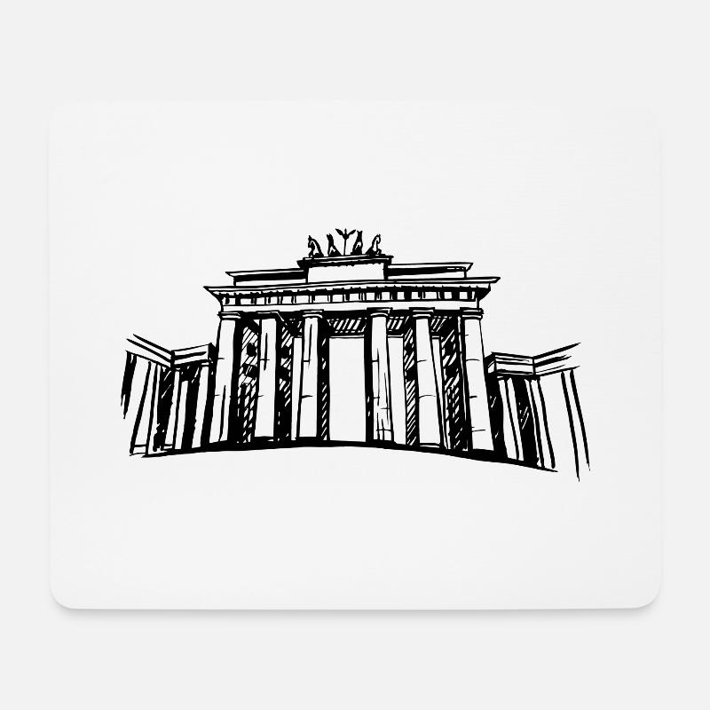 Berlin Brandenburger Tor - Mousepad (Querformat) - Weiß