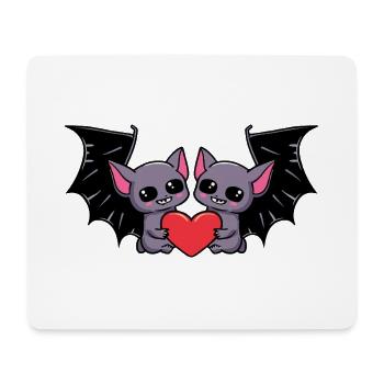 Fledermaus Paar Valentinstag - Mousepad (Querformat) - Weiß - Vorne