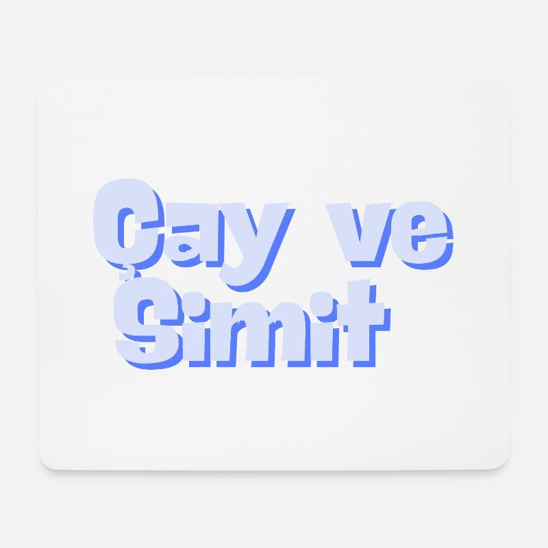 Cay et Simit - Tapis de souris (format paysage) - blanc