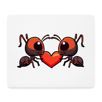 Ant Couple In Love Insect Animal Valentine's Day - Mouse Pad (horizontal) - white - Front