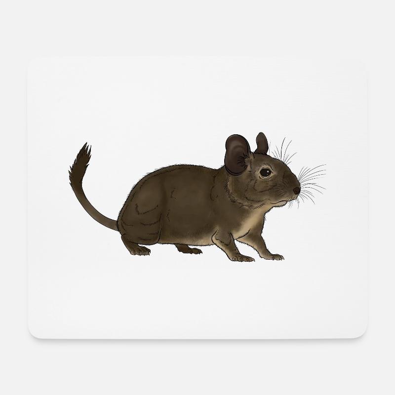 Rongeurs Degu Cool Cool Mignons - Tapis de souris (format paysage) - blanc