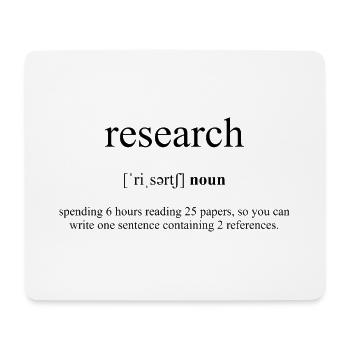 Research (Forschung) Definition Dictionary - Mousepad (Querformat) - Weiß - Vorne