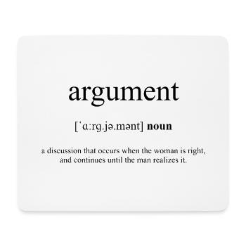 Argument Definition Dictionary - Mousepad (Querformat) - Weiß - Vorne