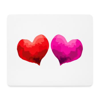 Coeur Amour Amoureux Mariage - Tapis de souris (format paysage) - blanc - Devant